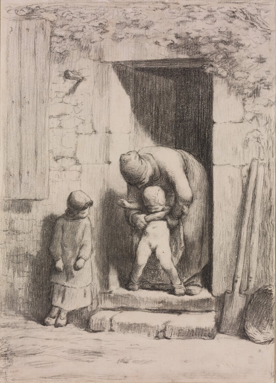 Maternal Solicitude by Jean Francois Millet