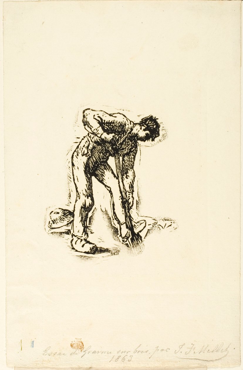 Peasant Digging by Jean Francois Millet