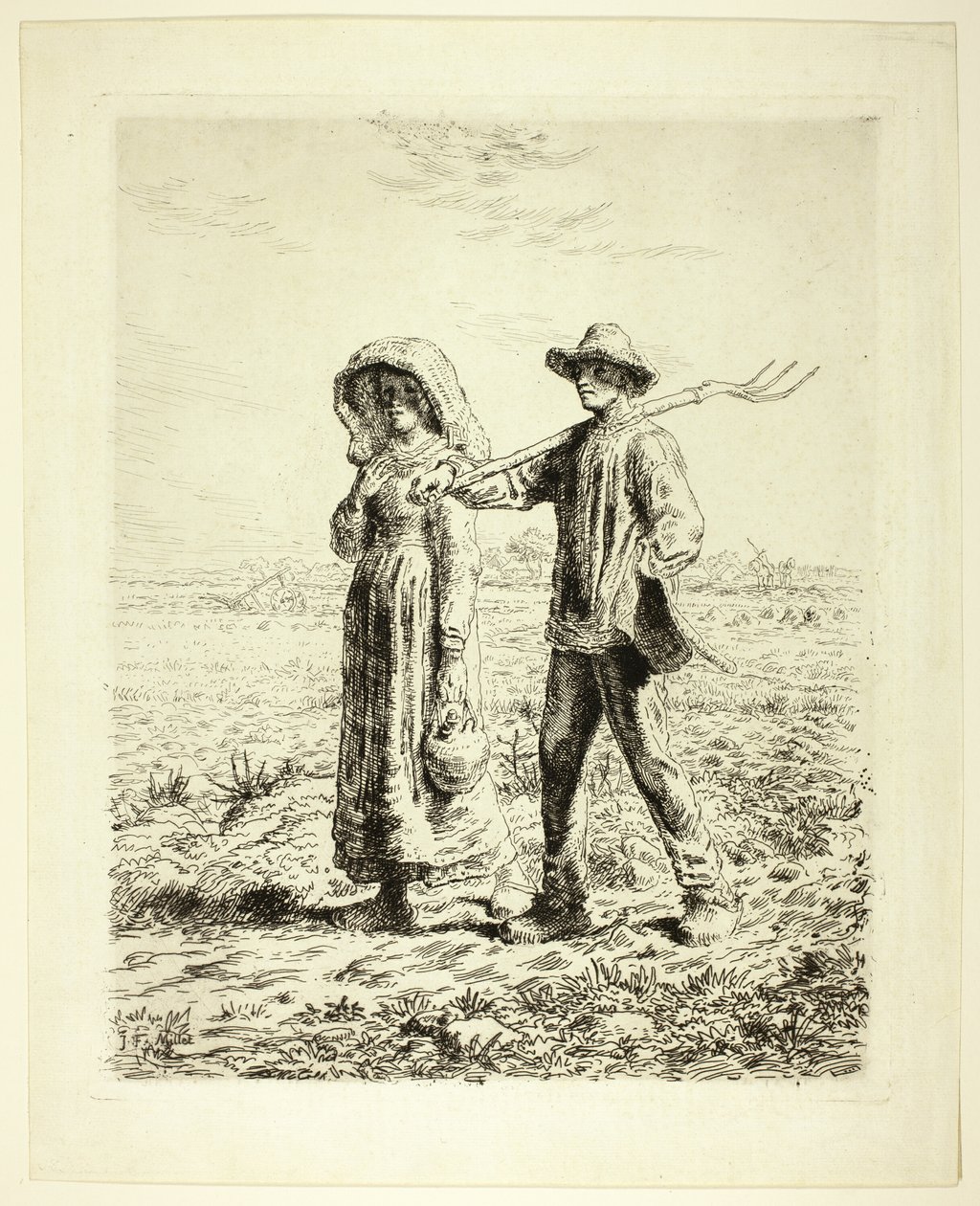 Peasants Going to Work by Jean Francois Millet