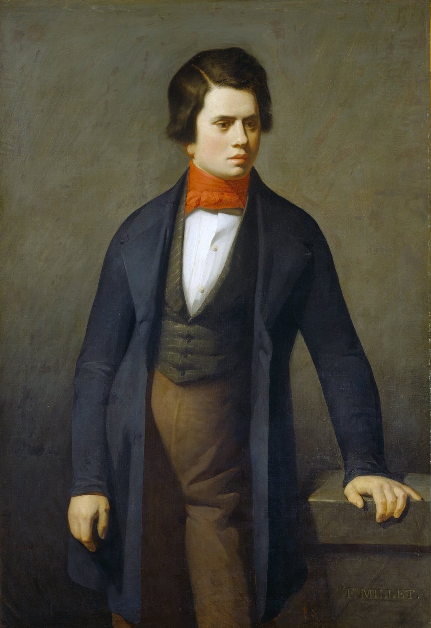 Portrait of Leconte de Lisle by Jean Francois Millet