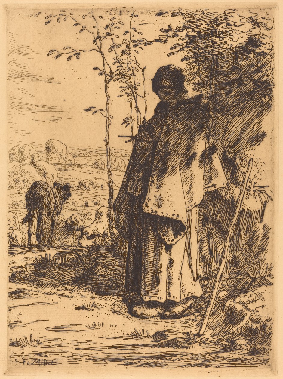 The Large Shepherdess by Jean Francois Millet