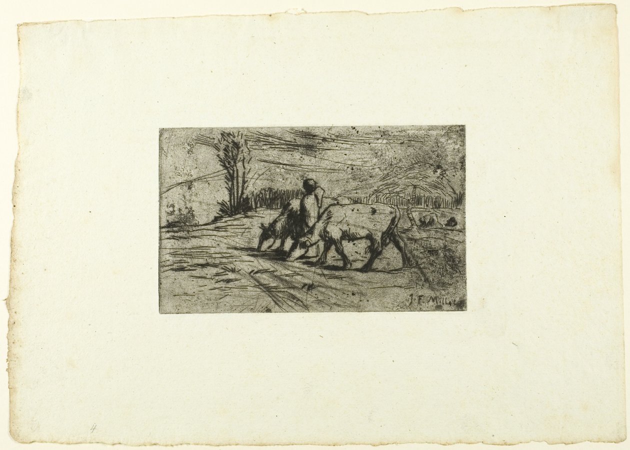 The Two Cows by Jean Francois Millet