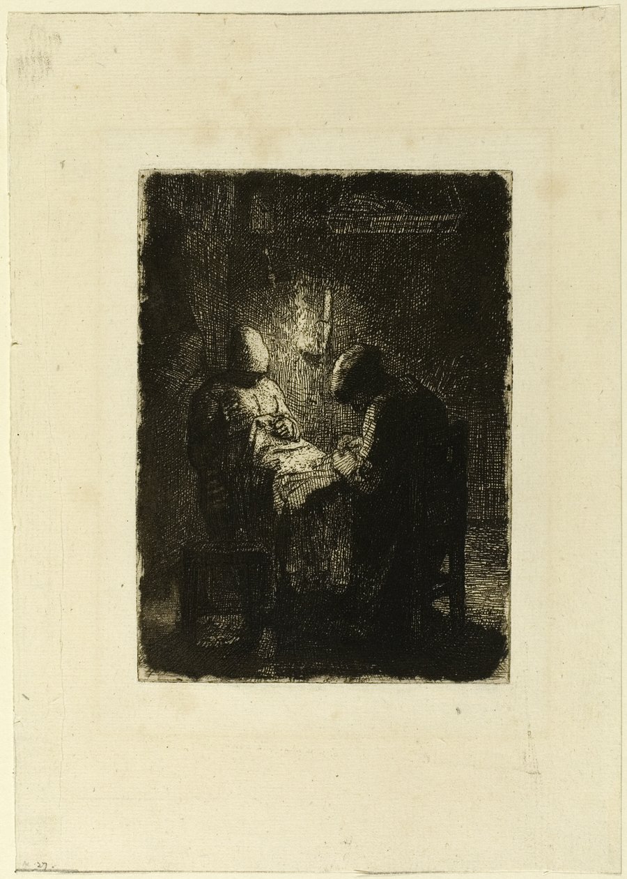 The Vigil by Jean Francois Millet