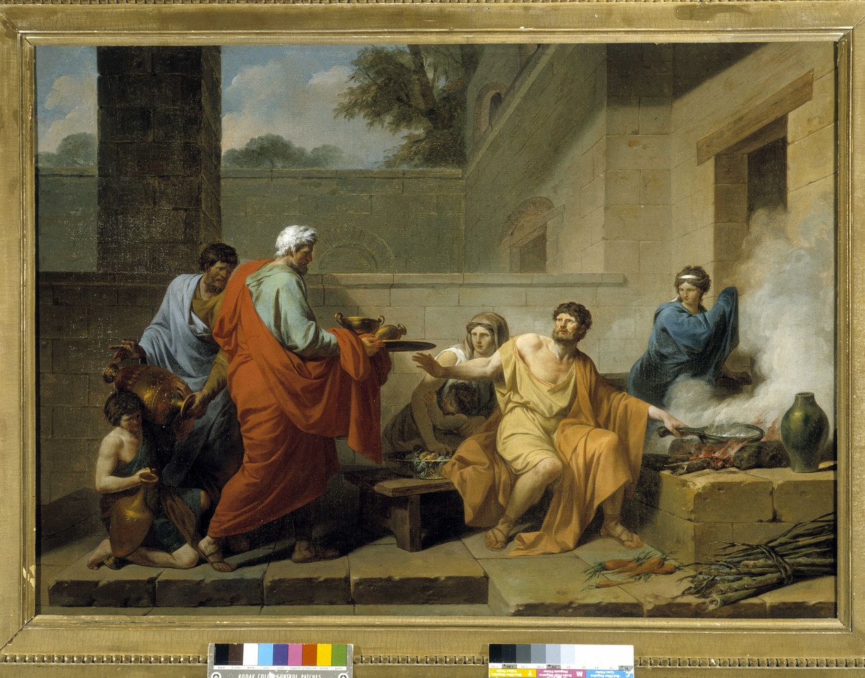 Ancient Rome: Manius Curius Dentatus refusing the presents of the Samnites by Jean François Pierre Peyron