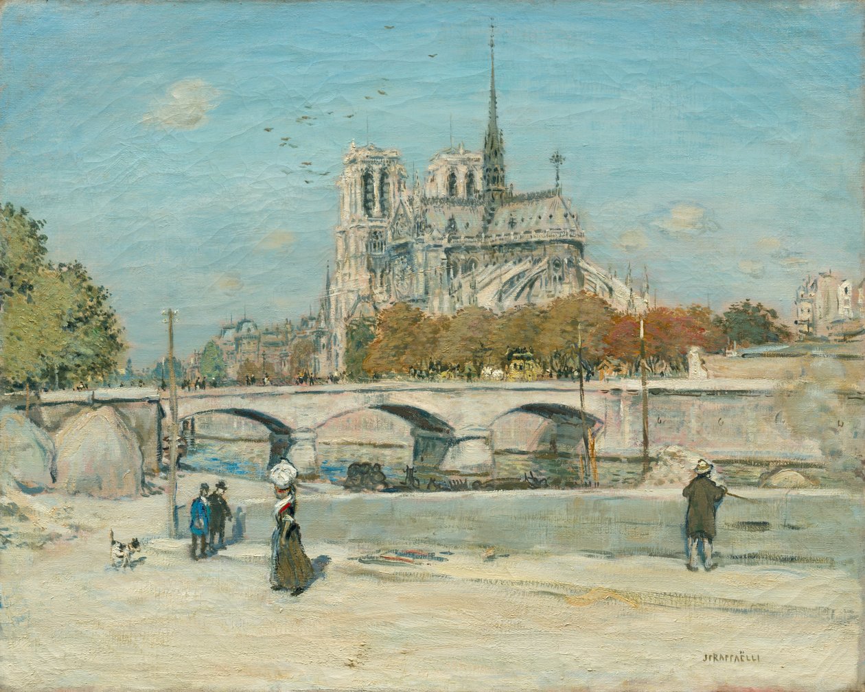 Notre Dame Seen from the Quai de la Tournelle by Jean Francois Raffaelli