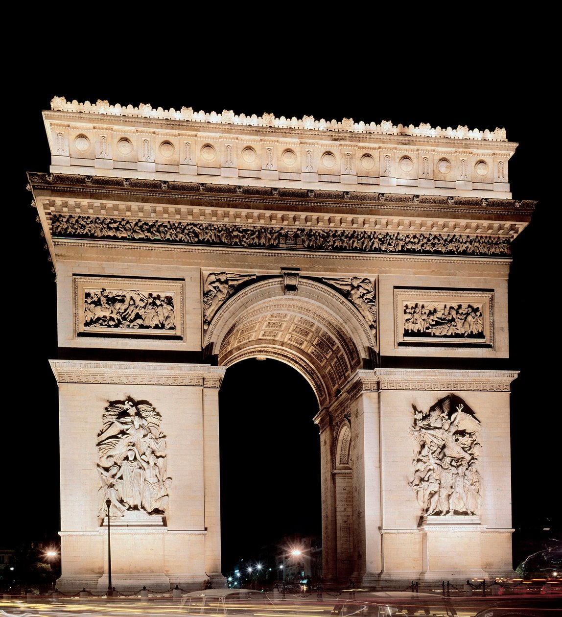 View of the Arc de Triomphe realized by Jean Francois Chalgrin by Jean Francois Therese Chalgrin