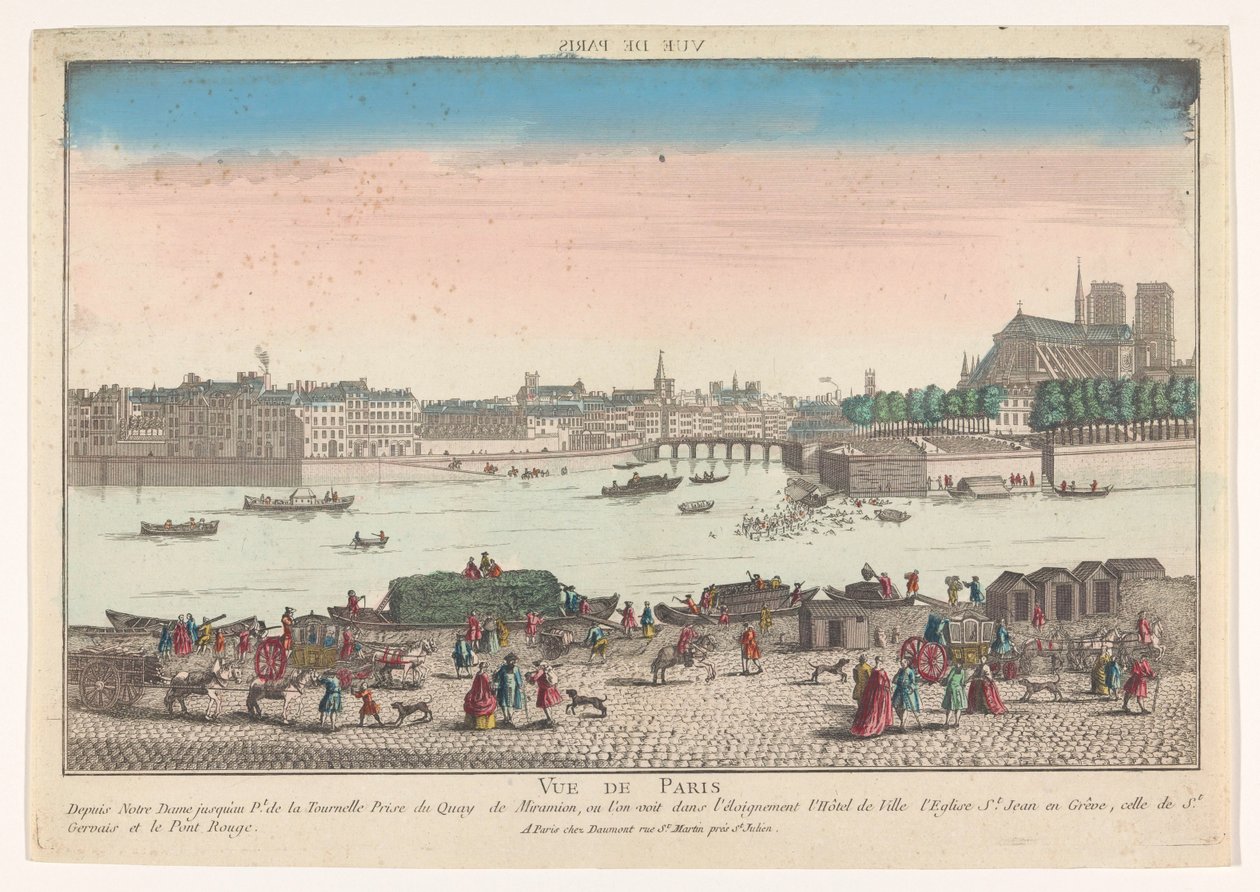 View of the City of Paris from Quai de Miramion by Jean François Daumont