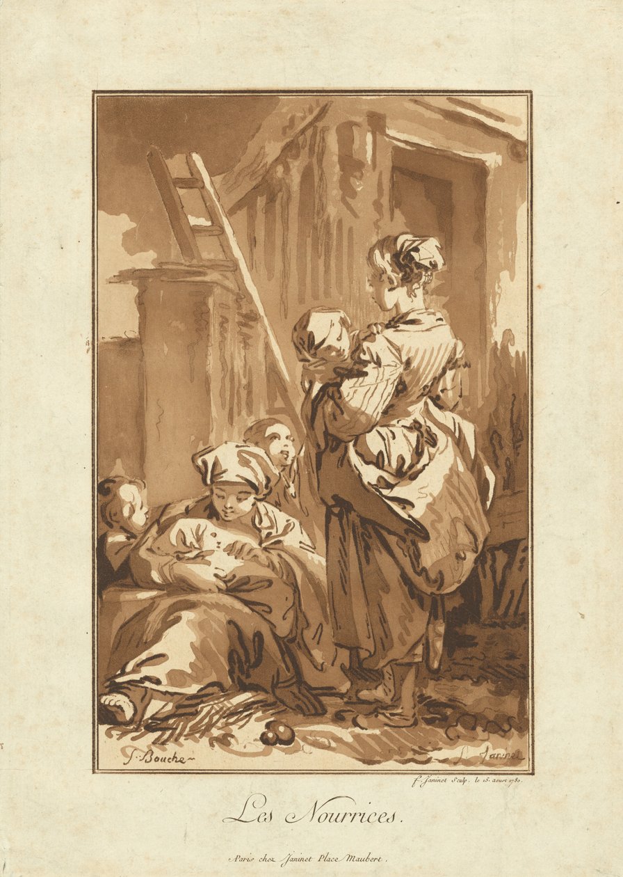 The Nurses by Jean François Janinet after François Boucher