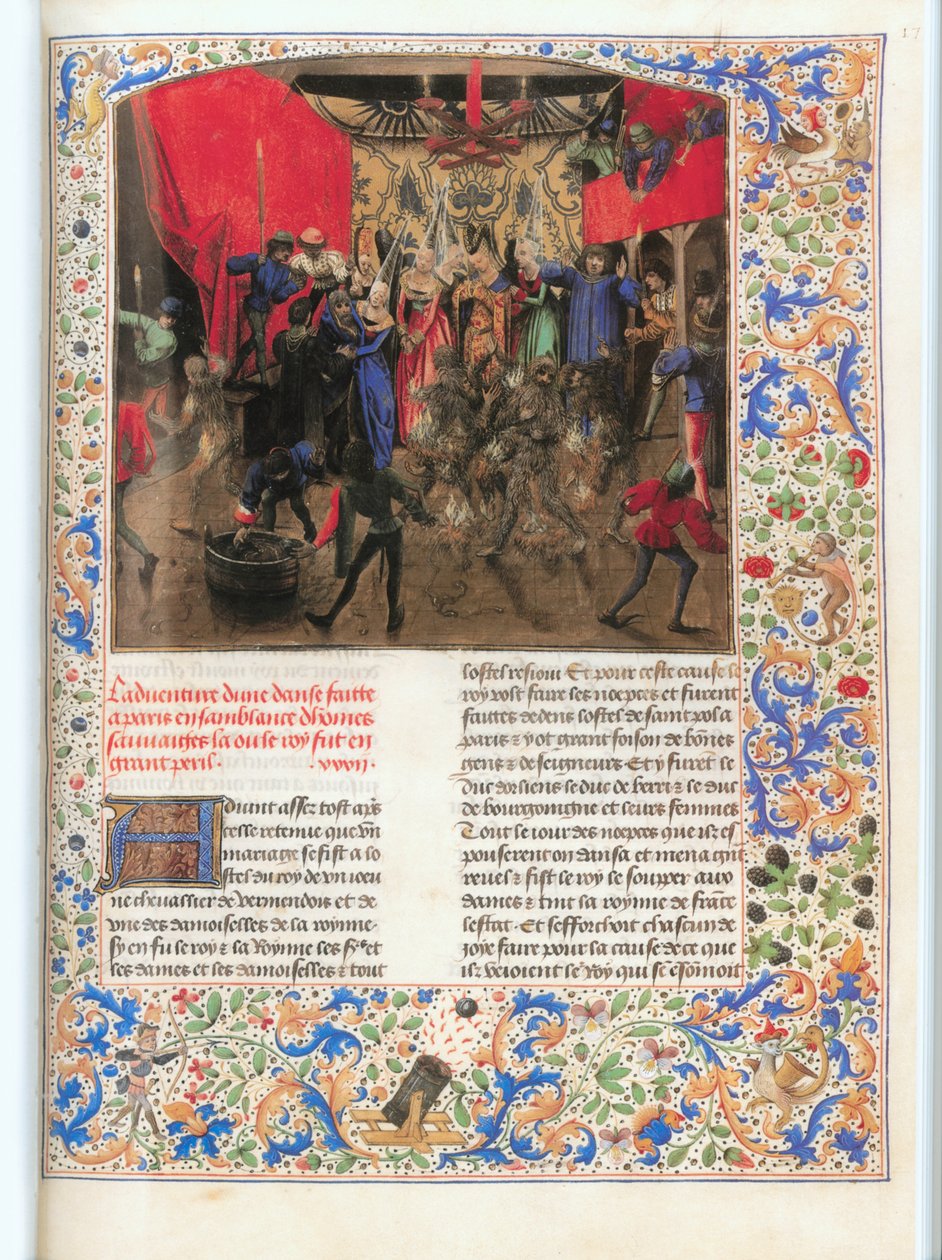 When a Group of Savages with Hairy Coats Interrupted a Court Wedding, Their Costumes Caught Fire by Jean Froissart