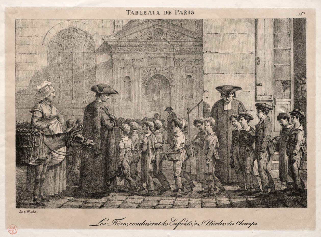 Scenes of Paris: The Brothers Conducting the Children to St. Nicholas of the Fields by Jean Henri Marlet
