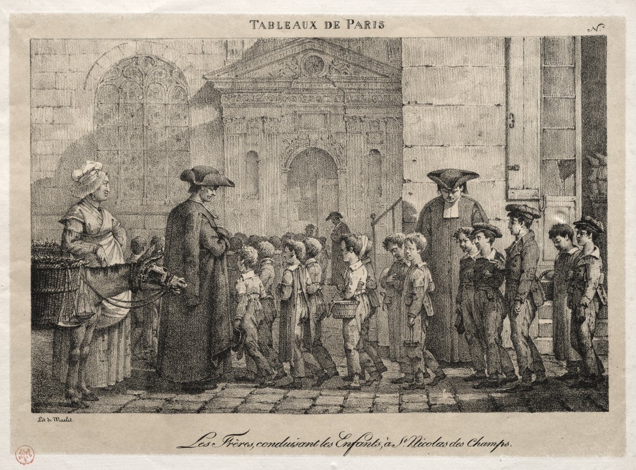 Scenes of Paris: The Brothers Conducting the Children to St. Nicholas of the Fields by Jean Henri Marlet