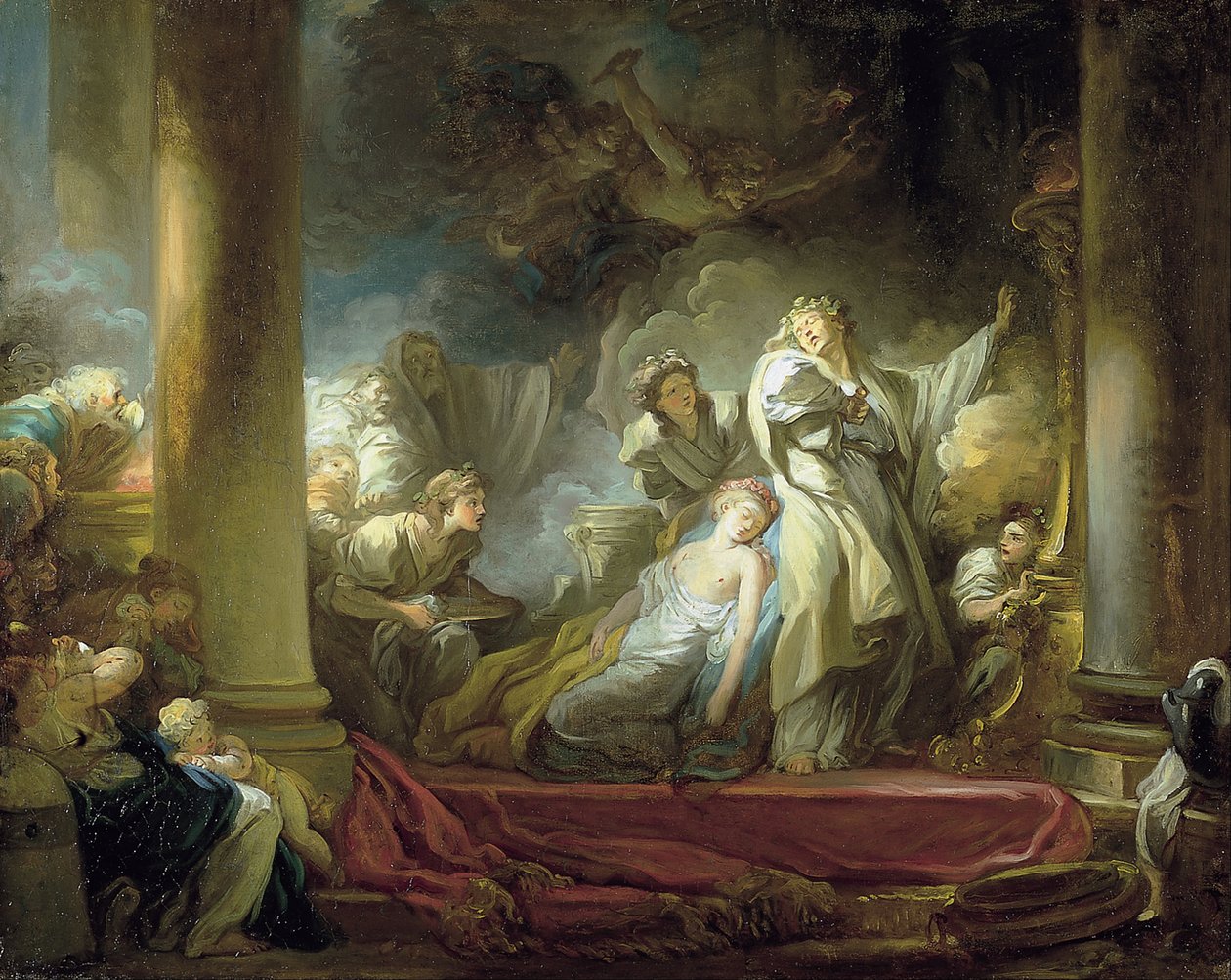The Sacrifice of Caliroe by Jean Honore Fragonard