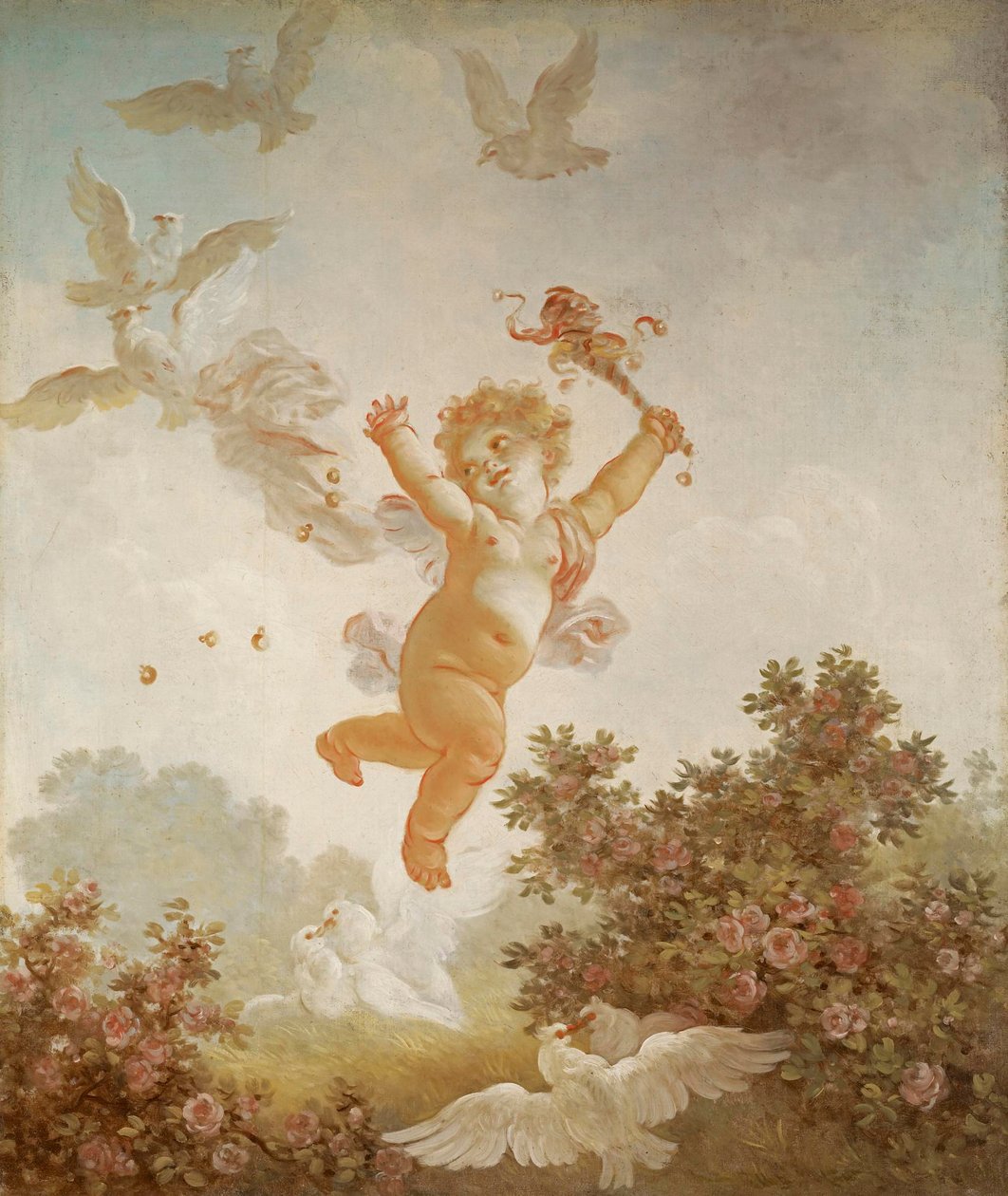 The Progress of Love: Love the Jester by Jean Honore Fragonard
