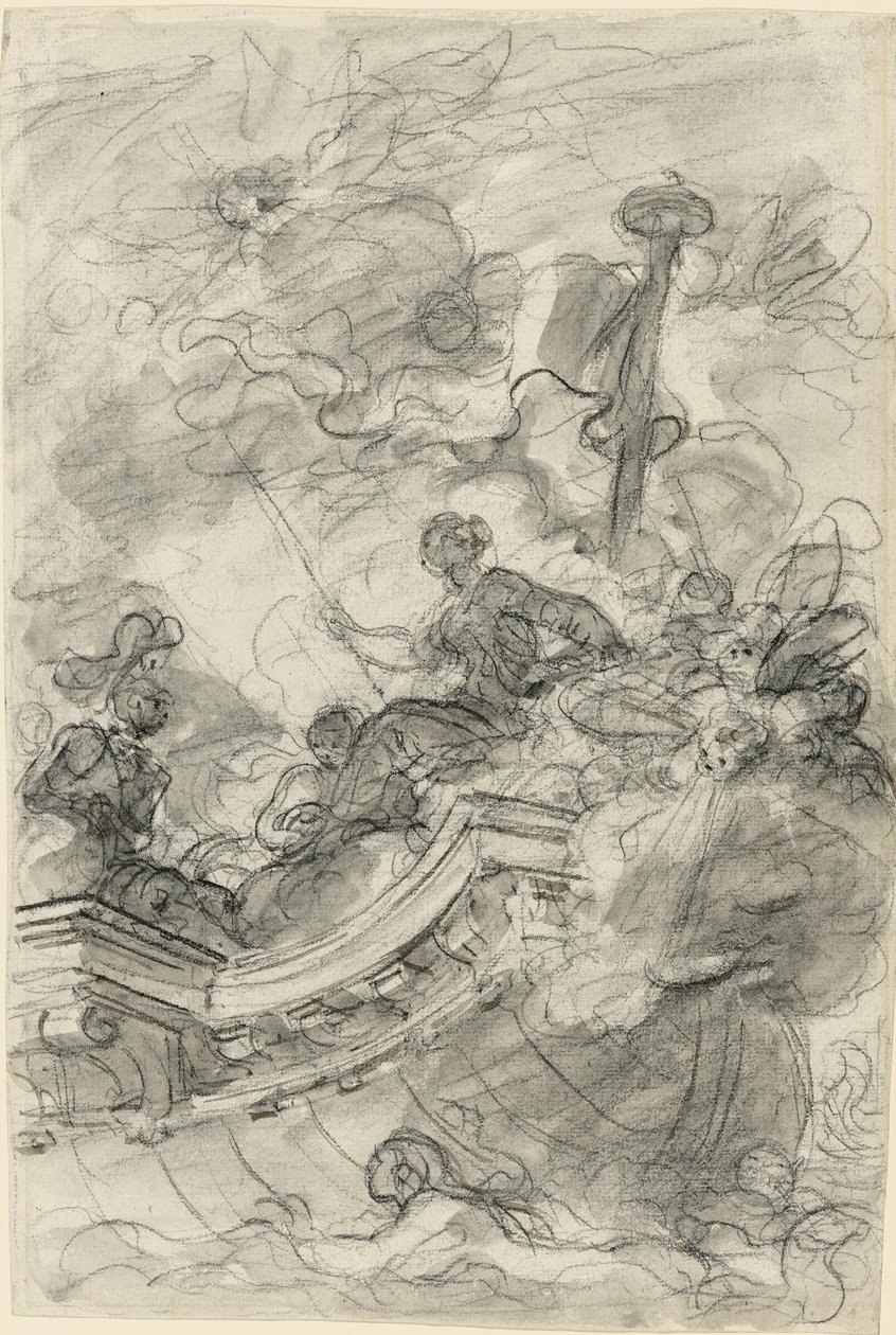 Astolfo Sails off with Andronica and Sofrosina by Jean Honore Fragonard