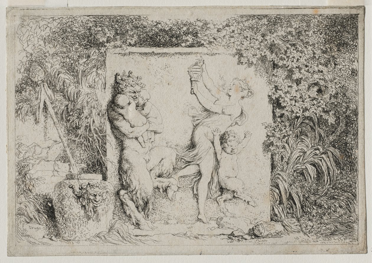 Bacchanales: The Satyrs Dance by Jean Honore Fragonard