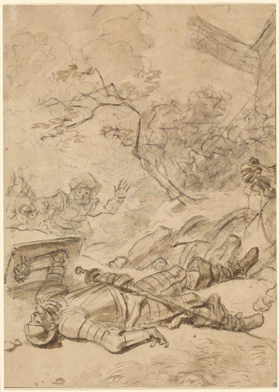 Don Quixote Defeated by the Windmill by Jean Honore Fragonard