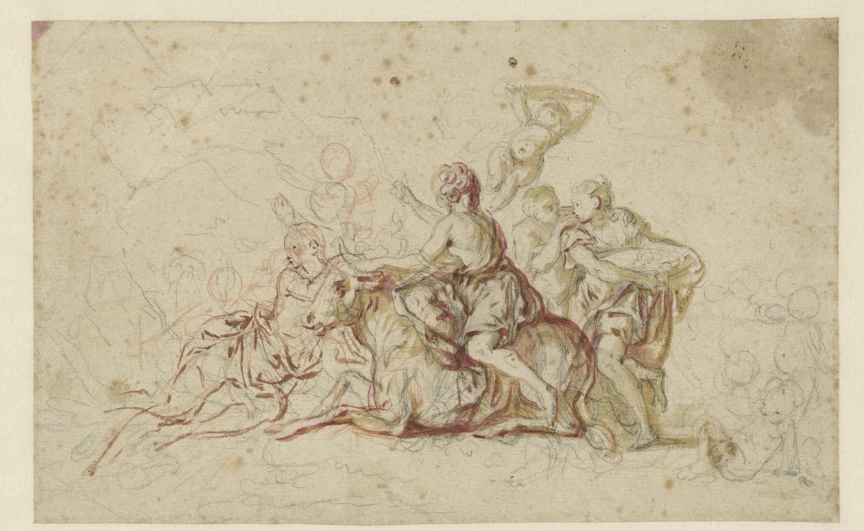 Europa Abducted by Jupiter in the Form of a Bull by Jean Honore Fragonard