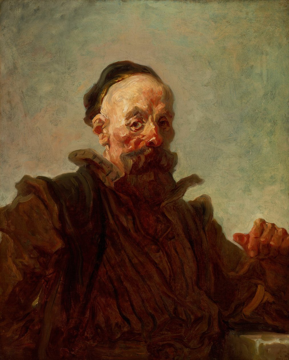 Portrait of a Man in Costume by Jean Honore Fragonard