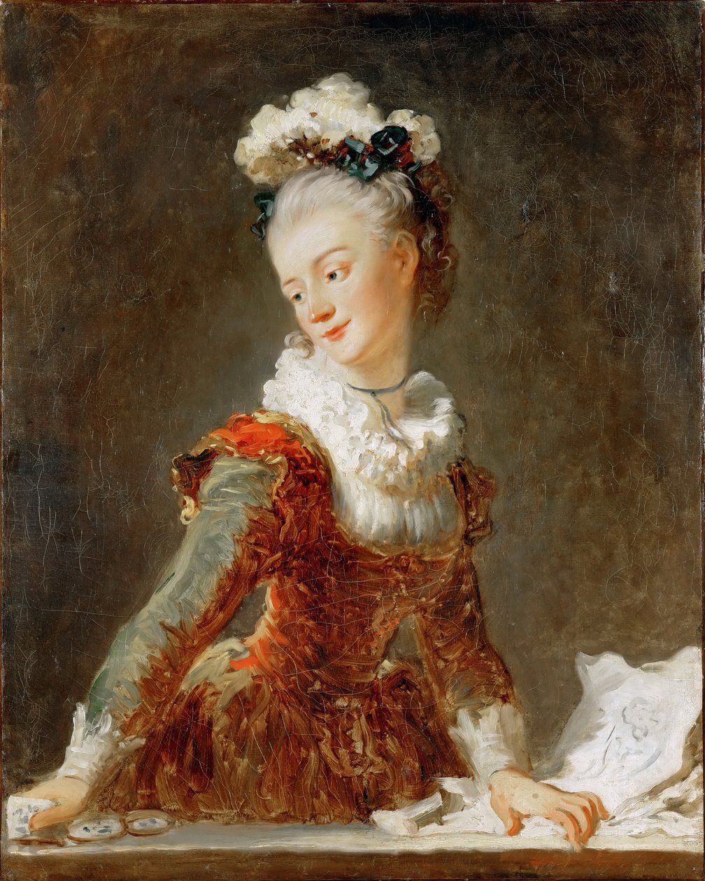 Portrait of the Ballerina Marie-Madeleine Guimard by Jean-Honore Fragonard