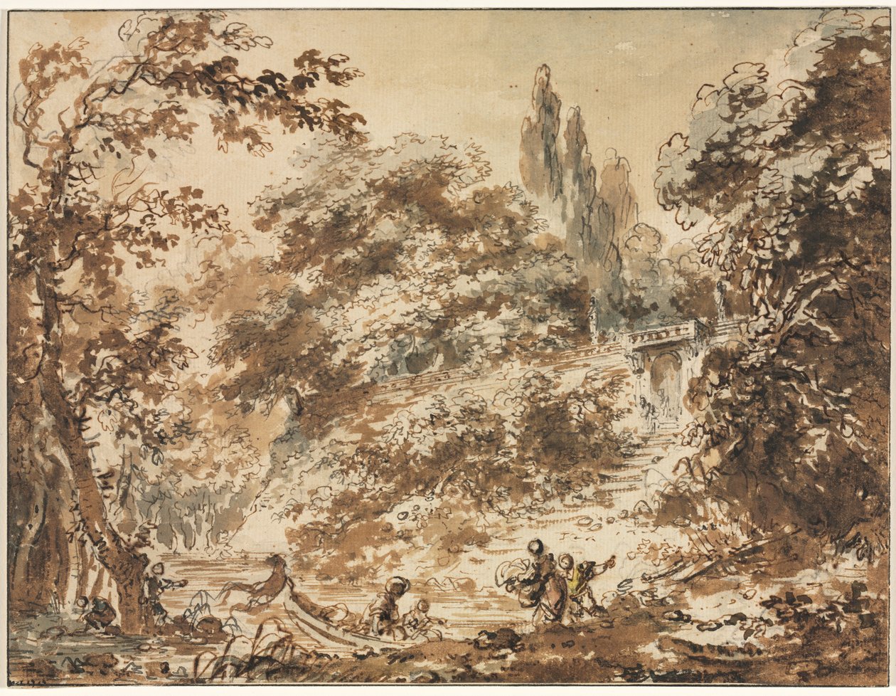 Scene in a Park by Jean Honore Fragonard