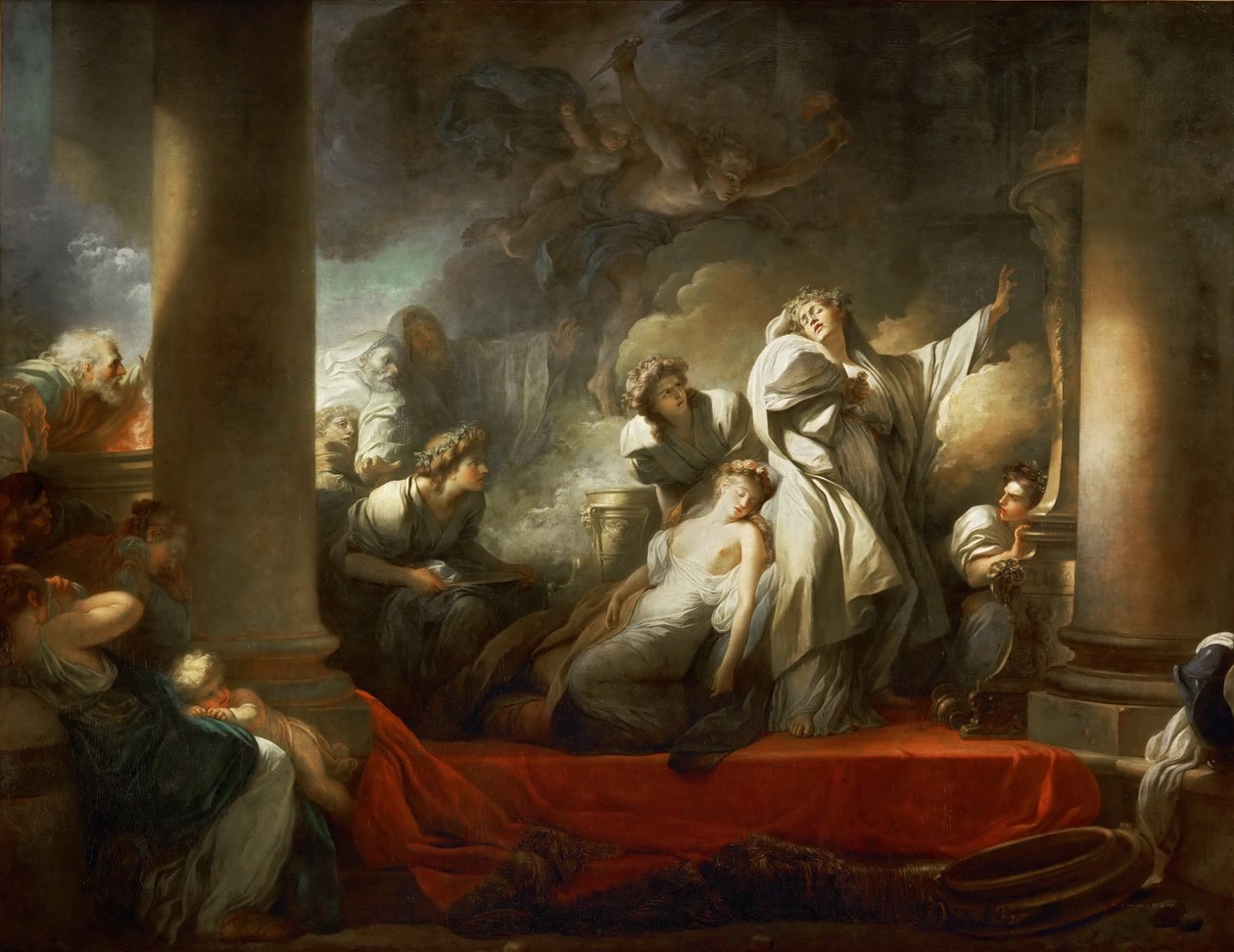 The High Priest Coresus Sacrificing Himself to Save Callirhoe by Jean Honore Fragonard