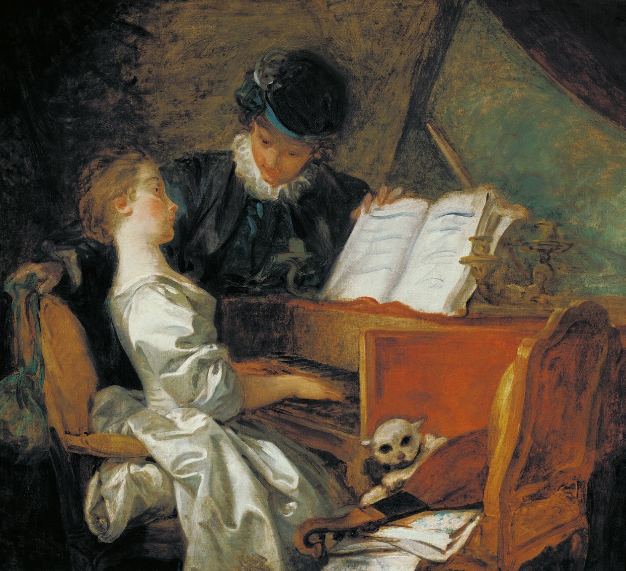 The Music Lesson by Jean Honore Fragonard: Fine art print