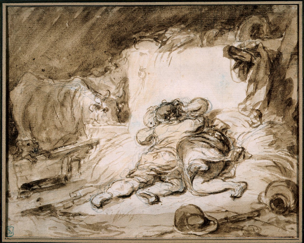 The Stable by Jean Honore Fragonard