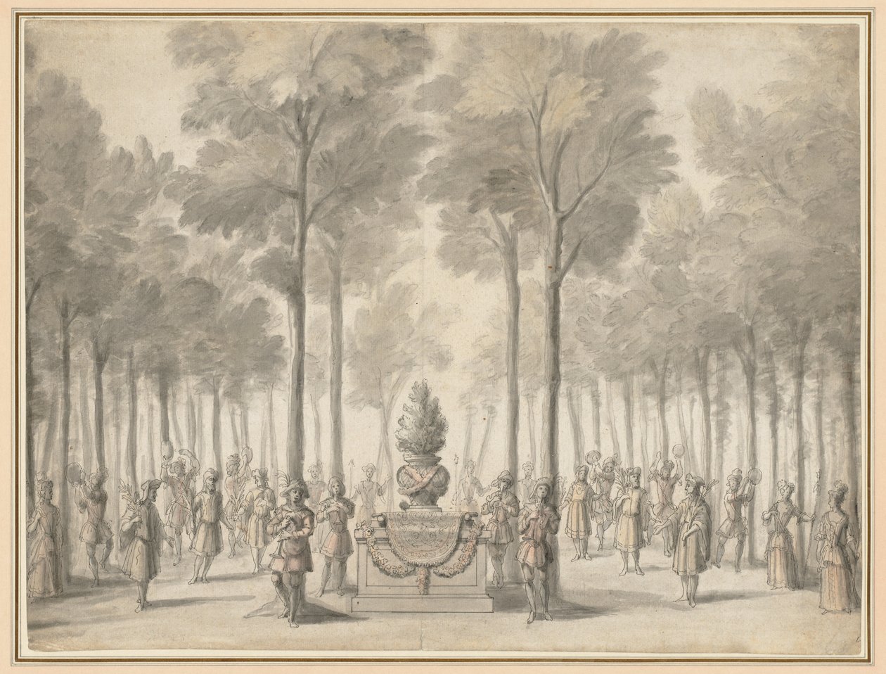 Design for the Divertissement from La Pastorale First Entrée of the opera-ballet Les Muses by Jean I Berain