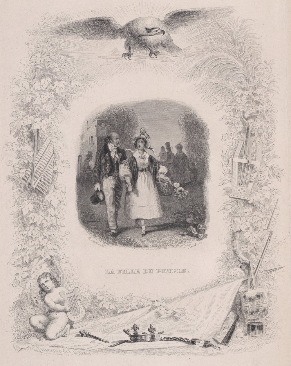 Daughter of the People from The Songs of Béranger, 1829 by Jean Ignace Isidore Gérard