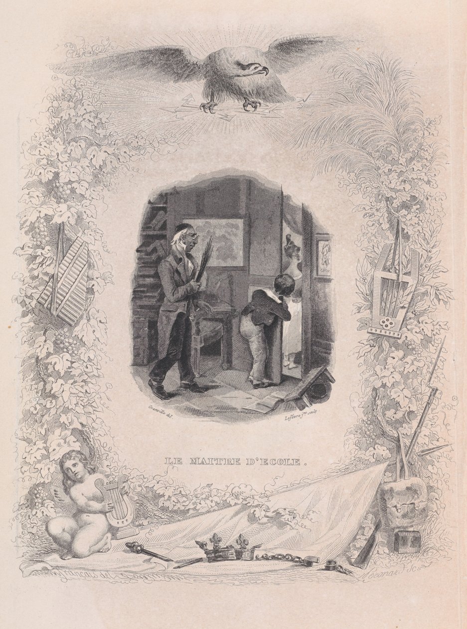 The Schoolmaster from The Songs of Béranger by Jean Ignace Isidore Gérard