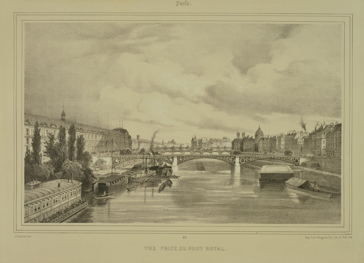 View of the Pont Royal by Jean Jacottet