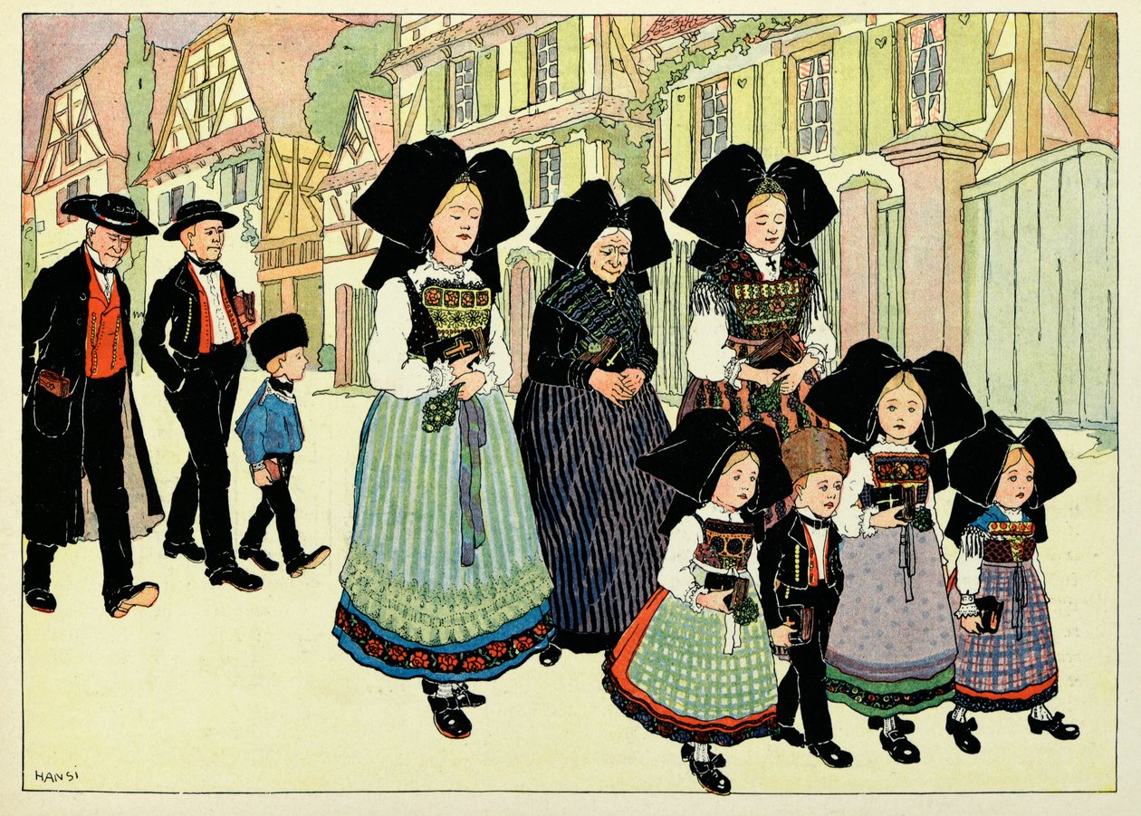 My Village, Those Who Do Not Forget: Out of Church by Jean Jacques (1873 1951) Waltz