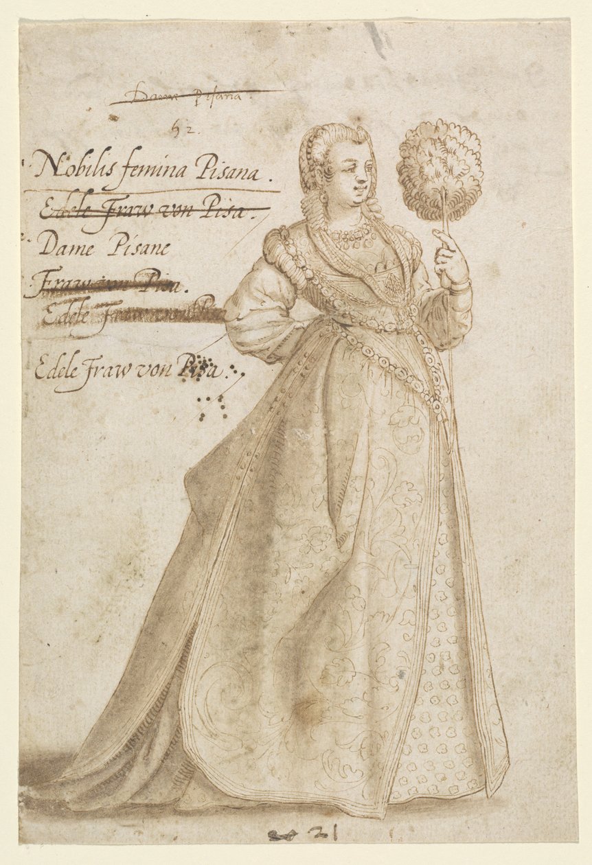 A Noble Lady of Pisa by Jean Jacques Boissard