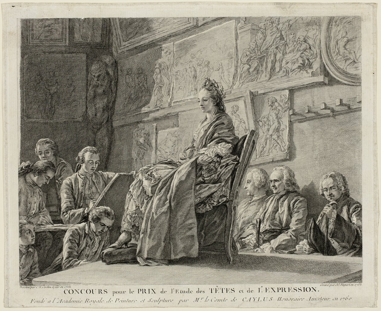 Contest for the Prize for the Study of Heads and Expression by Jean Jacques Flipart