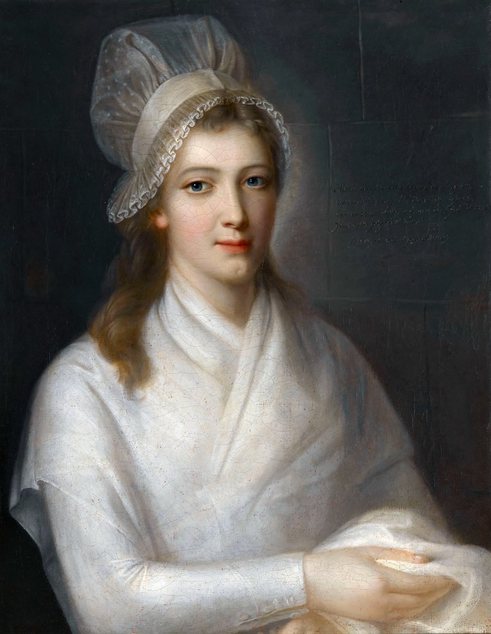 Portrait of Charlotte Corday by Jean Jacques Hauer