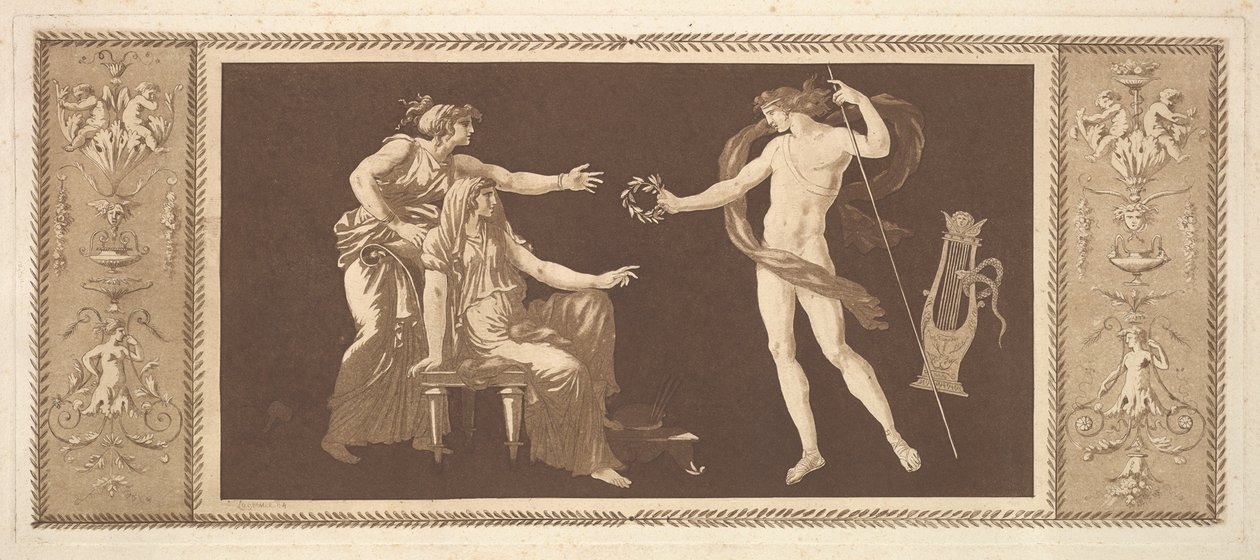 Apollo Crowning the Arts, from Recueil de Différentes Compositions by Jean Jacques Lagrenee