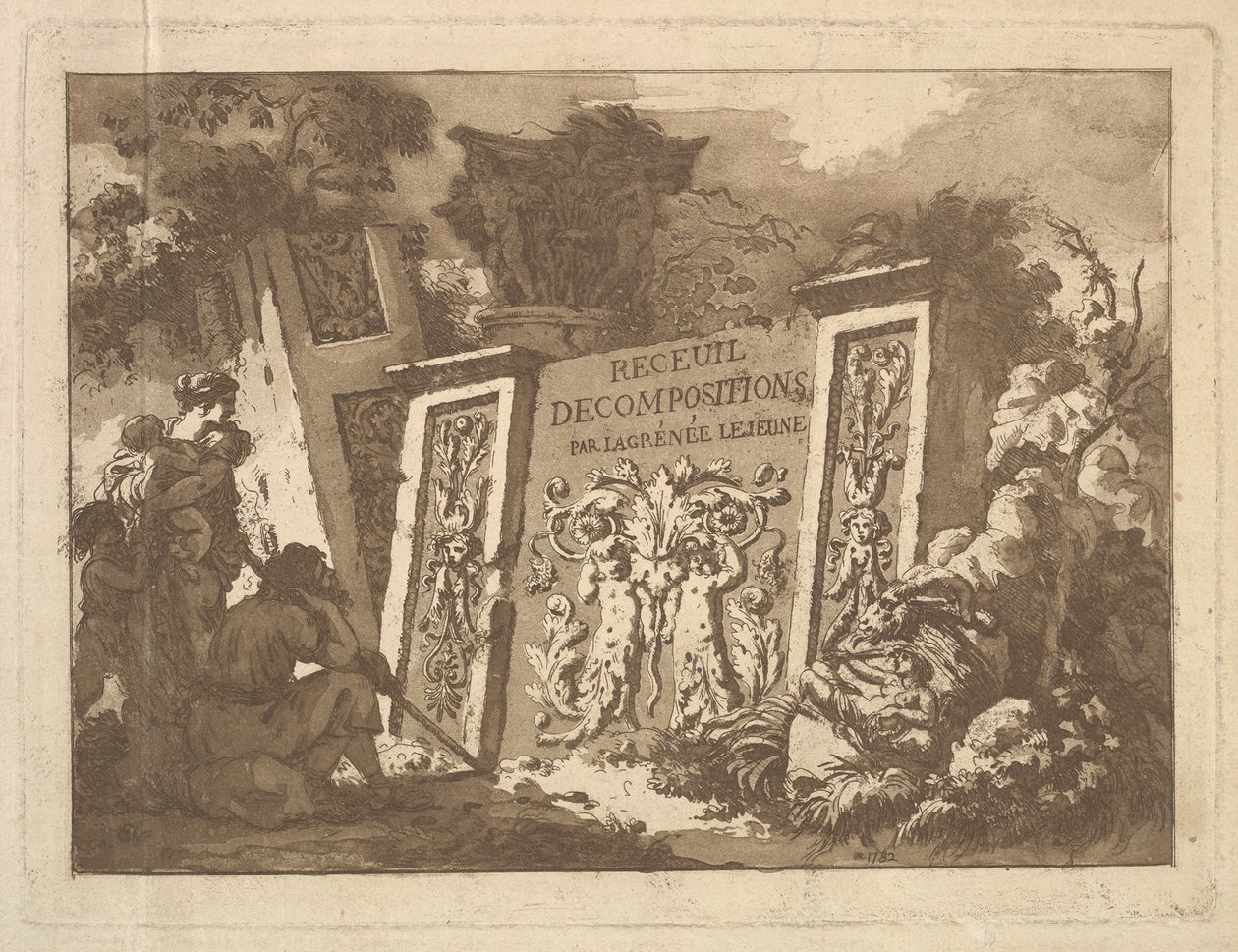 Frontispiece, from Recueil de Compositions par Lagrenée Le Jeune Collection of Compositions by Jean Jacques Lagrenee