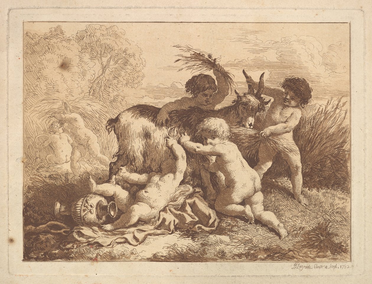 The Young Harvesters and the Goat, in an Album by Jean Jacques Lagrenee