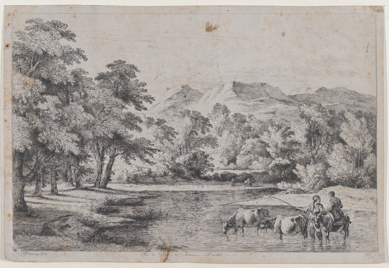 Landscape after Fouquières, 1772 by Jean Jacques de Boissieu