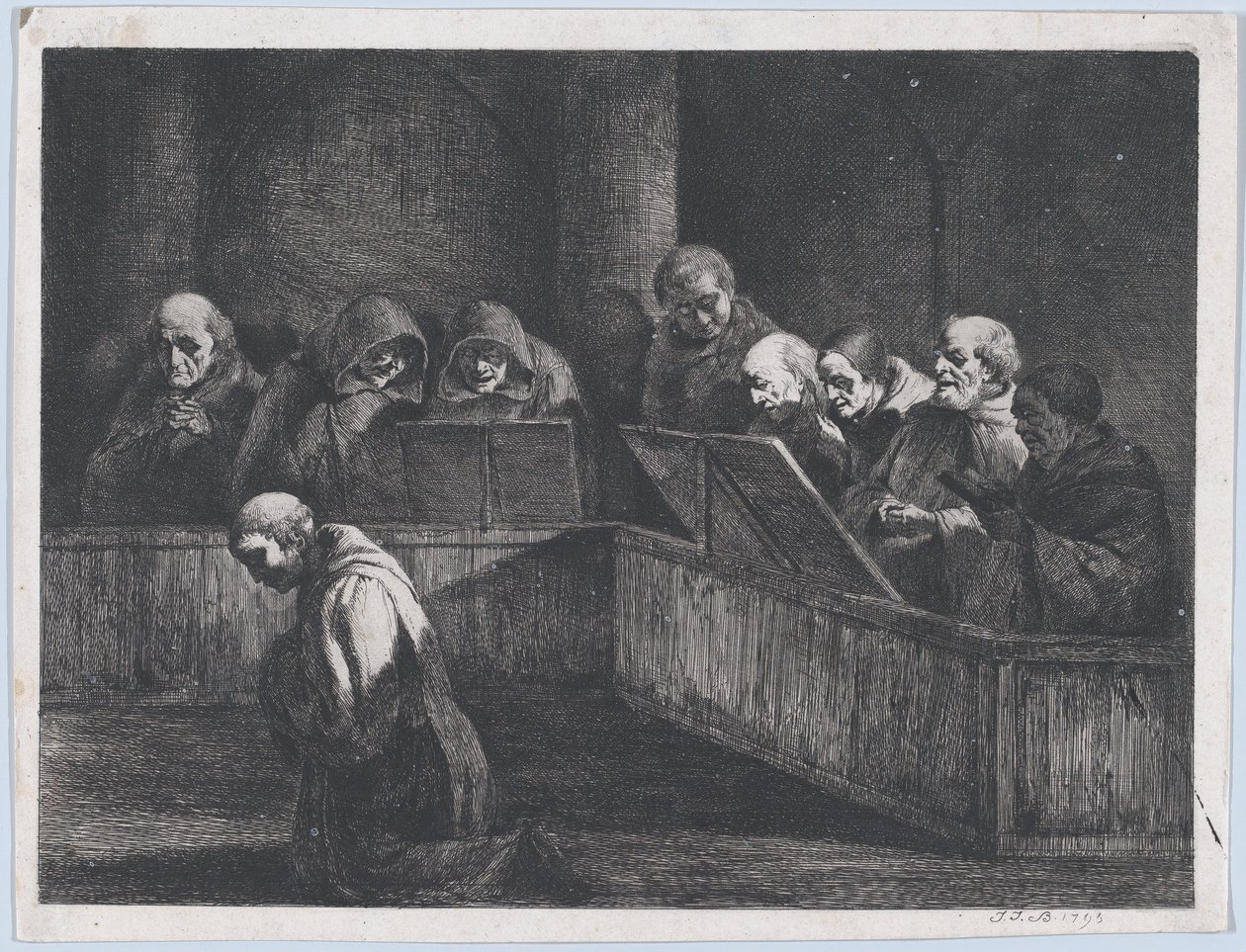 Monks Chanting, 1795 by Jean Jacques de Boissieu