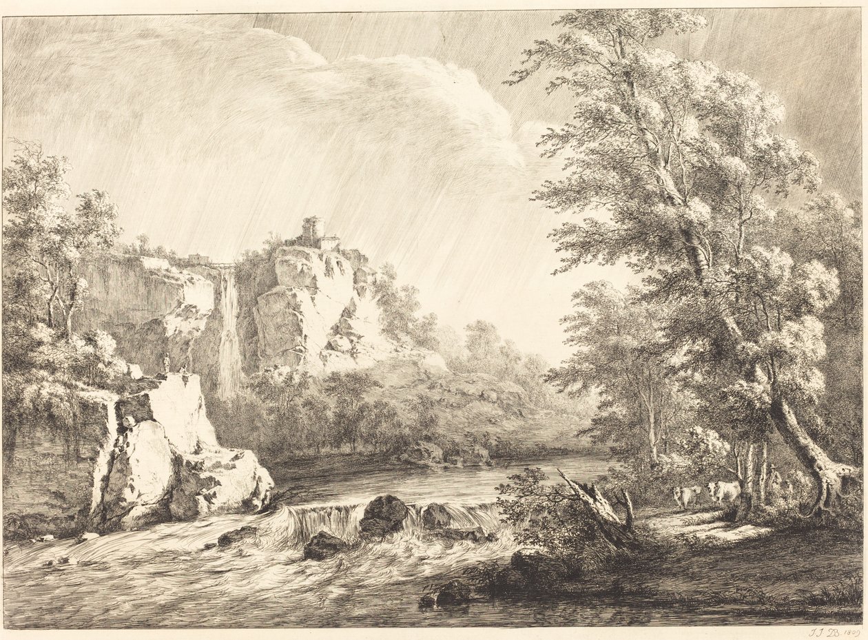 River Landscape with a Passing Storm by Jean Jacques de Boissieu
