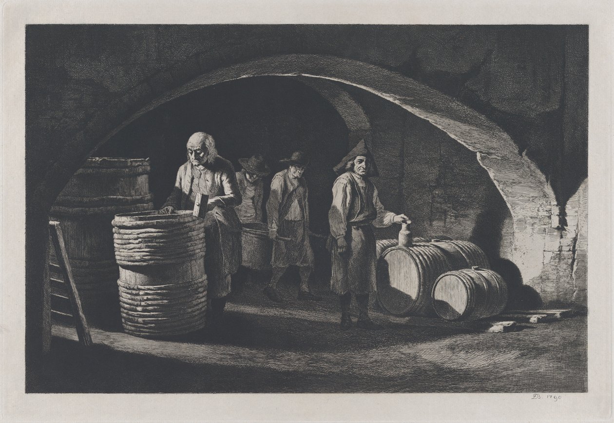 The Coopers, Late 19th Century Reproduction of 1790 Original by Jean Jacques de Boissieu