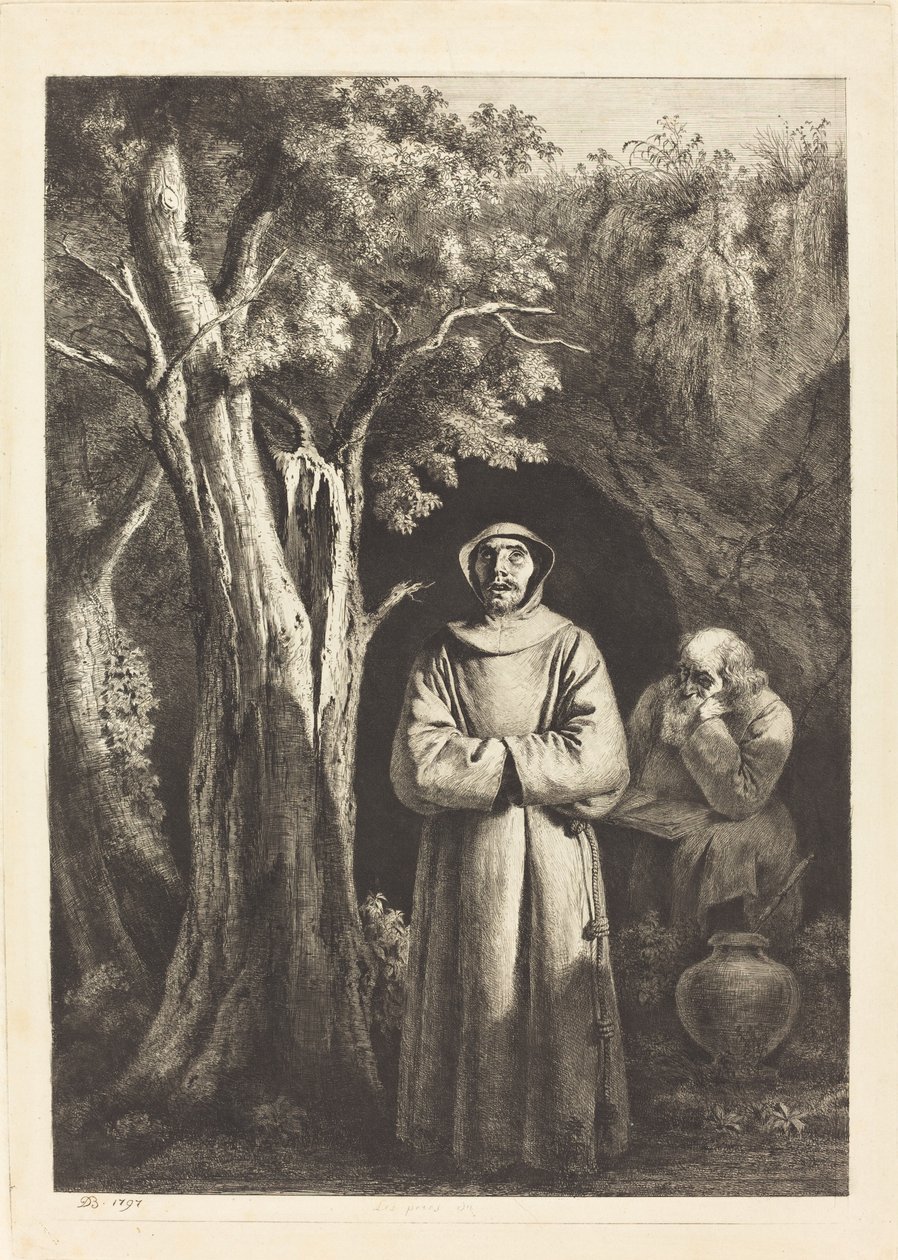 Desert Monks by Jean Jacques de Boissieu after Francisco