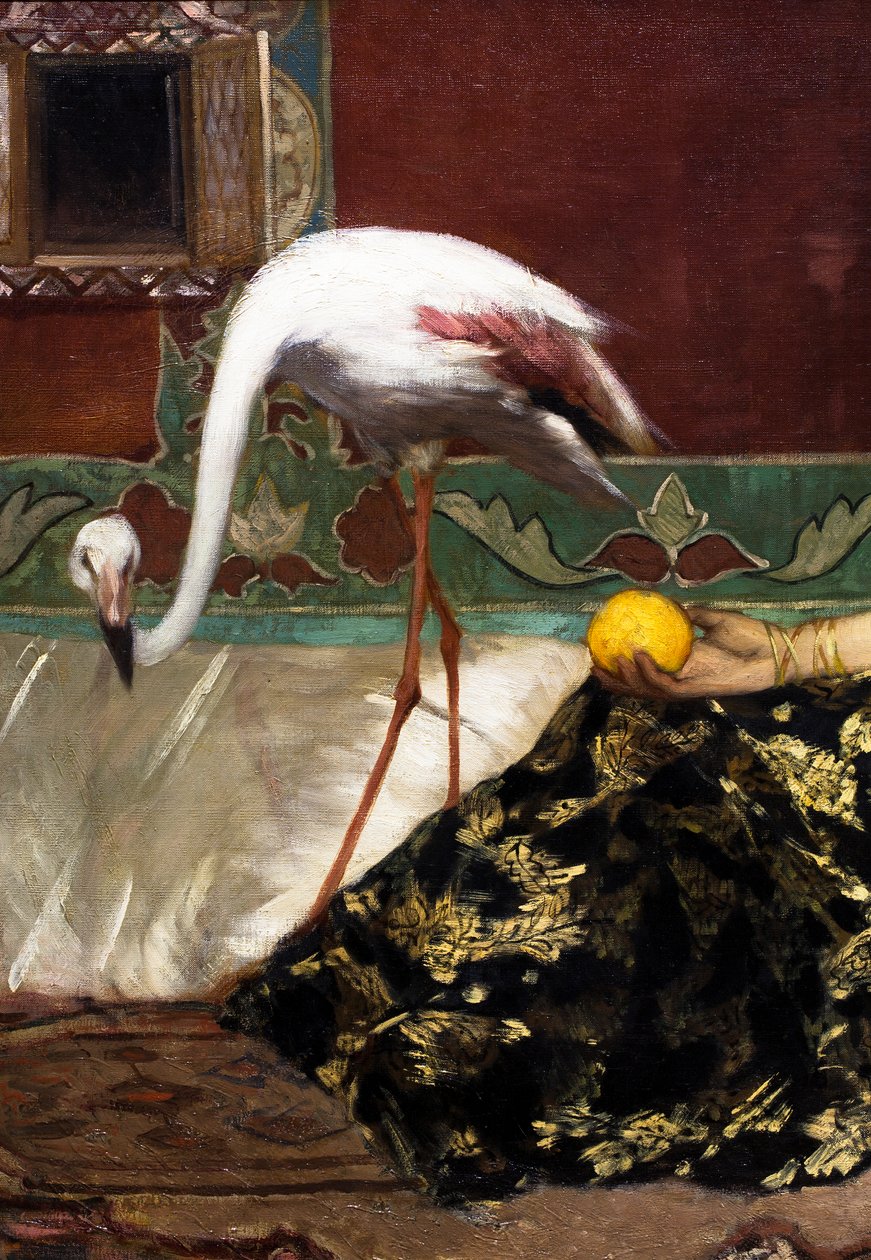The Pink Flamingo (detail) by Jean Joseph Benjamin Constant