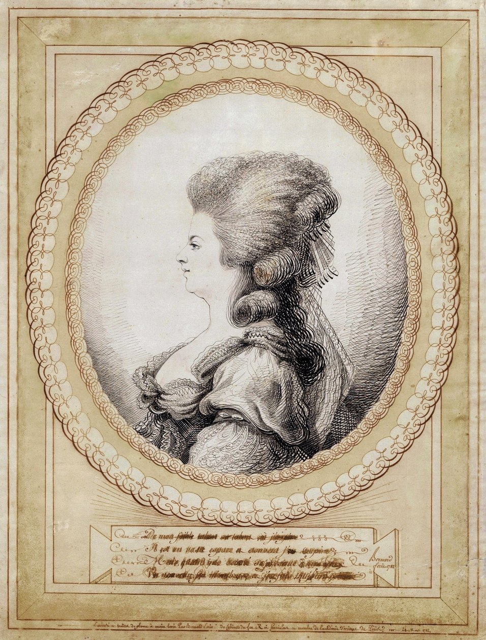 Portrait of Marie Antoinette of Austria by Jean Joseph Bernard