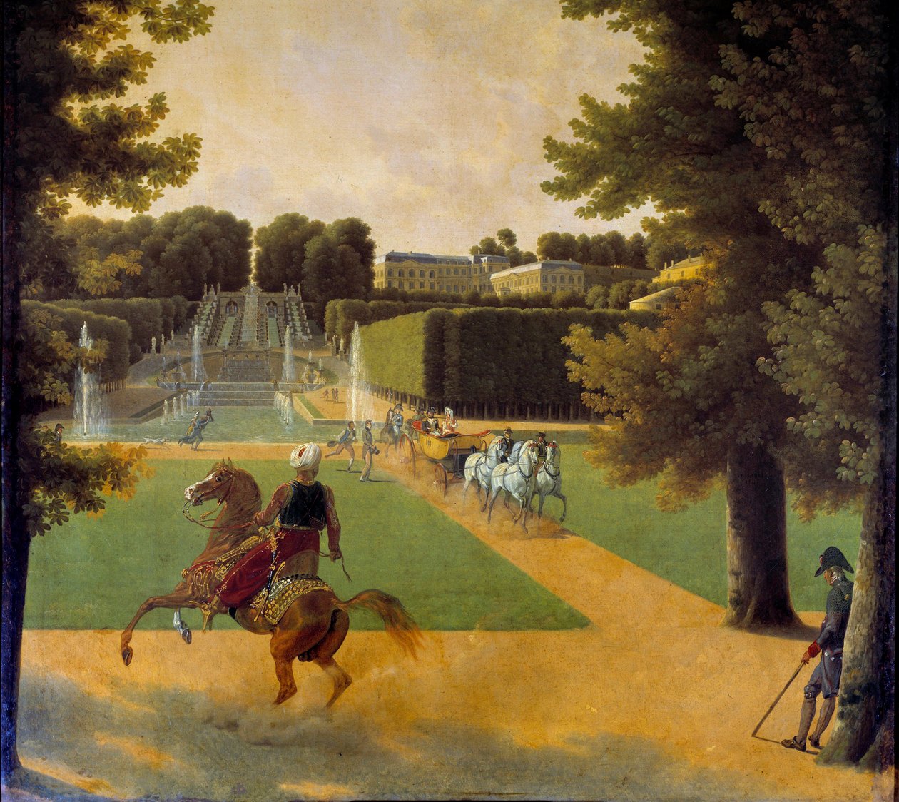 The Promenade in the Park of Saint Cloud by Jean Joseph Bidault