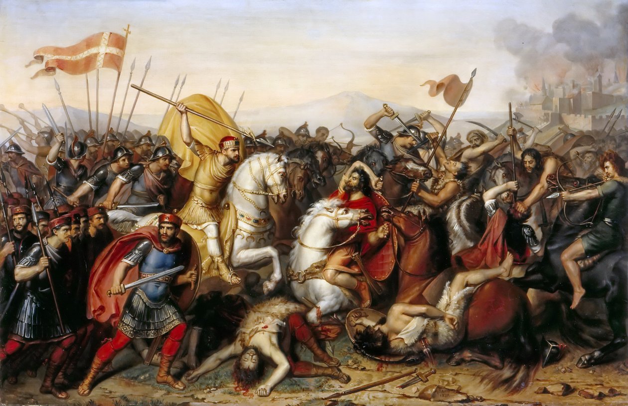 The Battle of Saucourt-en-Vimeu on 3 August 881 by Jean Joseph Dassy