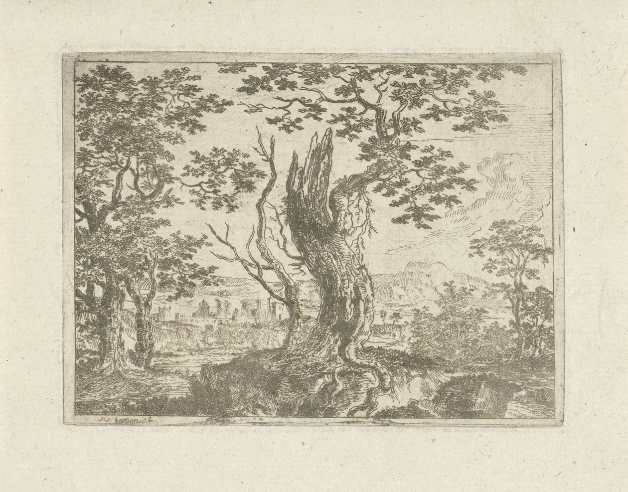 Landscape with a Broken Tree by Jean Joseph Hanson