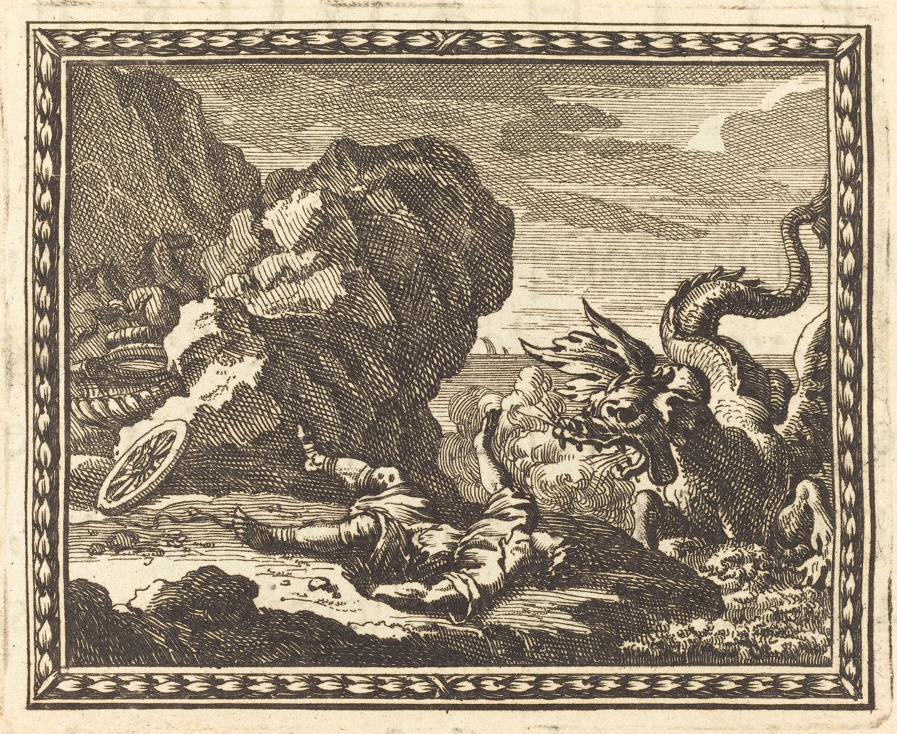Hippolytus and the Sea Monster by Jean Lepautre