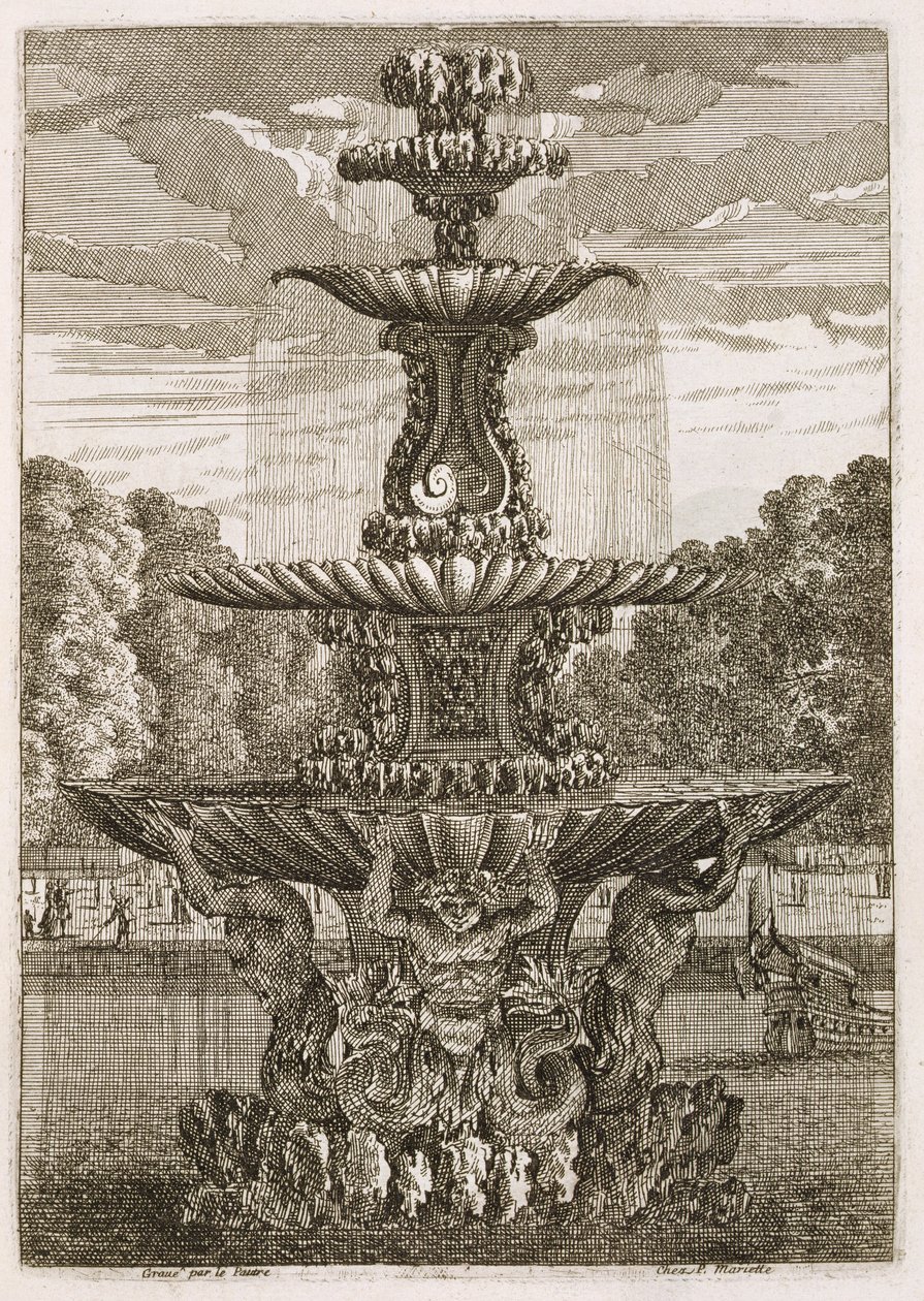 Plate from Fountains and Water Jets in the Italian Style by Jean Lepautre